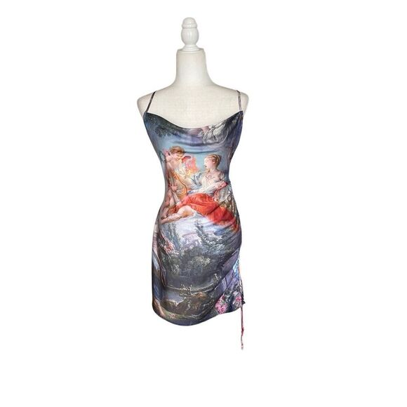 Current Mood Renaissance Art Print Slip Dress – Size S - Picture 1 of 8